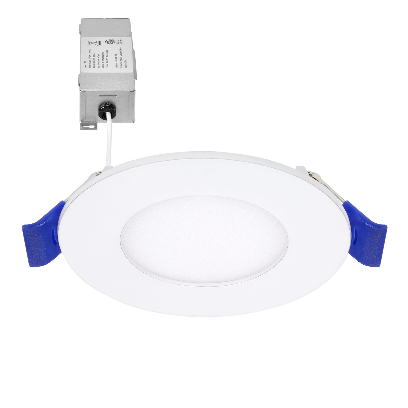 Maxxima 3 in. Ultra Thin Recessed LED Downlight, 500 Single Pack, White