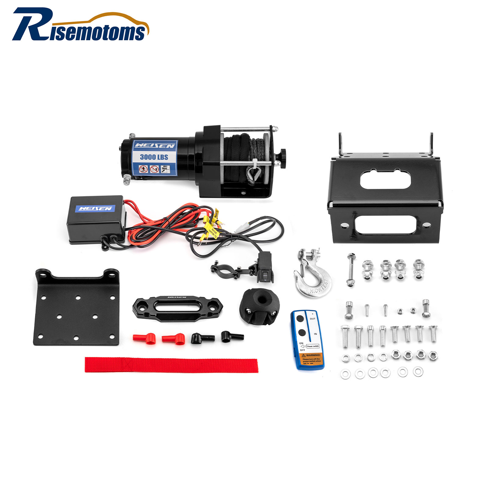 3000 LBS Winch and Mount Kit For Rancher 420 Foreman Rubicon 500 520 2014-2026