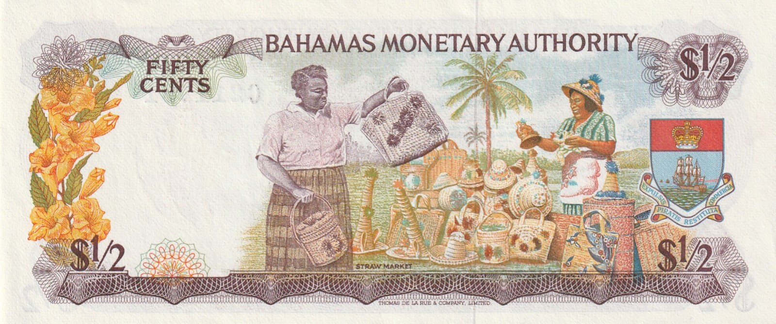 Bahamas 1968 1/2 Dollar P26 #1