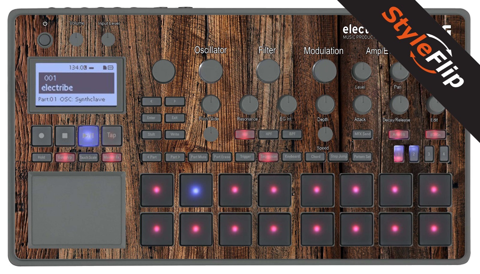 Korg Electribe 2 Skin | Color Wood 3 | Protective Decal | StyleFlip Skins