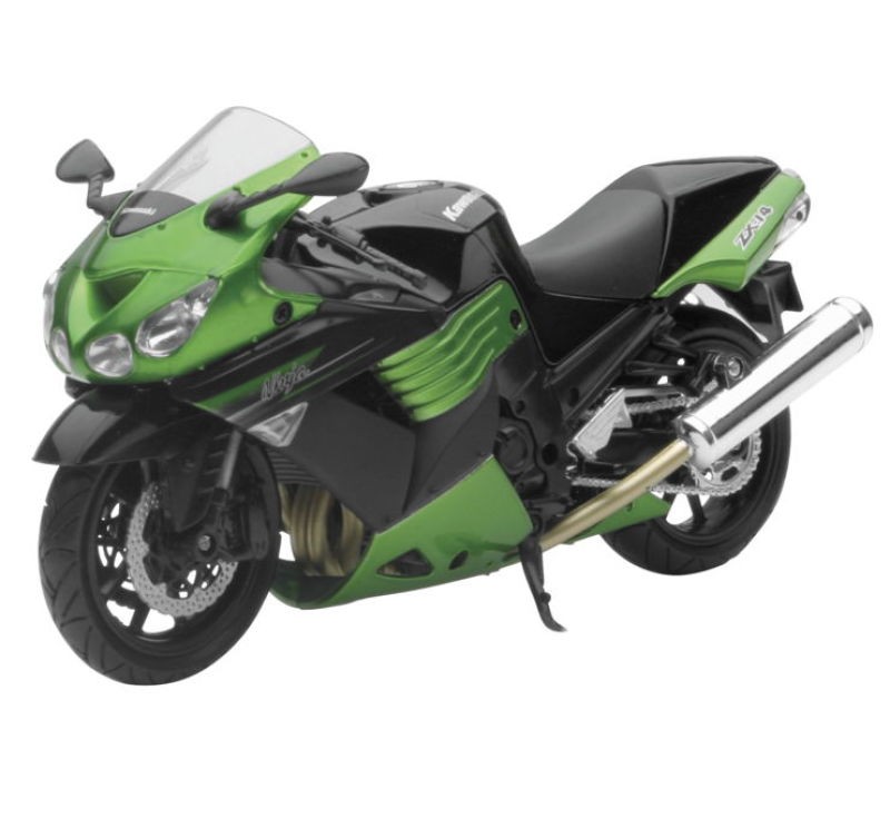 New Ray 57433B 1:12 Kawasaki ZX-14 Street Bike 2011 Green Diecast Toy