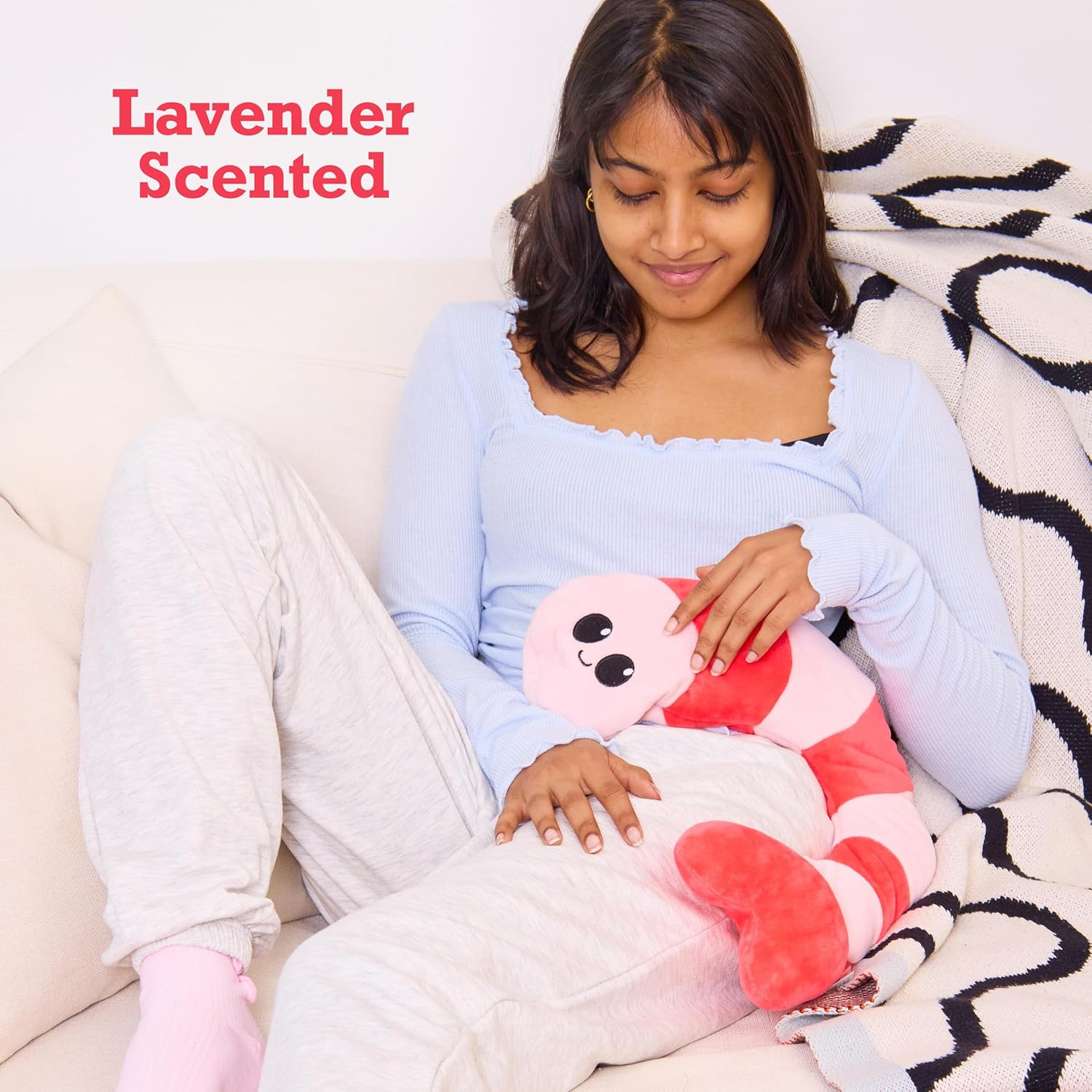 Menstruation Crustacean Shrimp - Microwavable Heating Pad - Lavender Scented