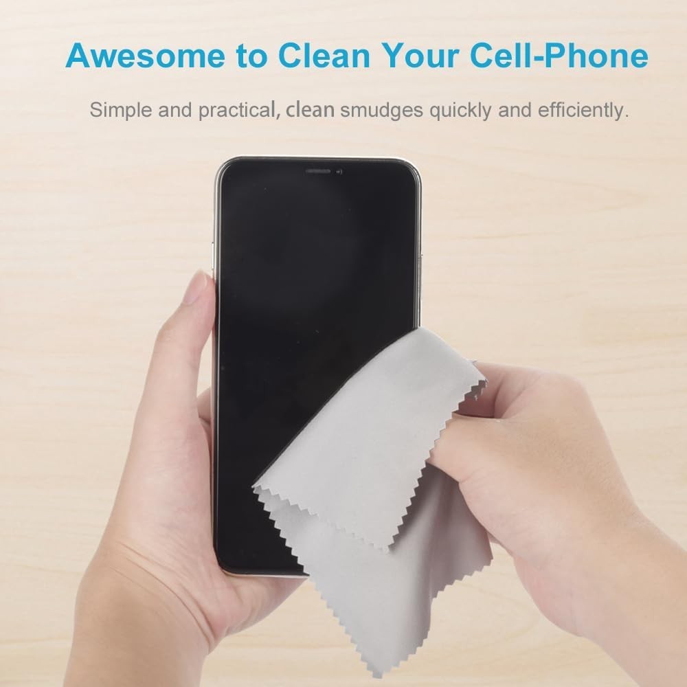 Multi-Purpose Eyeglass & Screen Cleaning Cloths - 8 PCS, 6x7 in, Assorted Colors