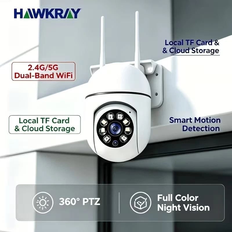 4-Pack Wireless 5G WiFi Security Camera System Smart Outdoor Night Vision 1080P