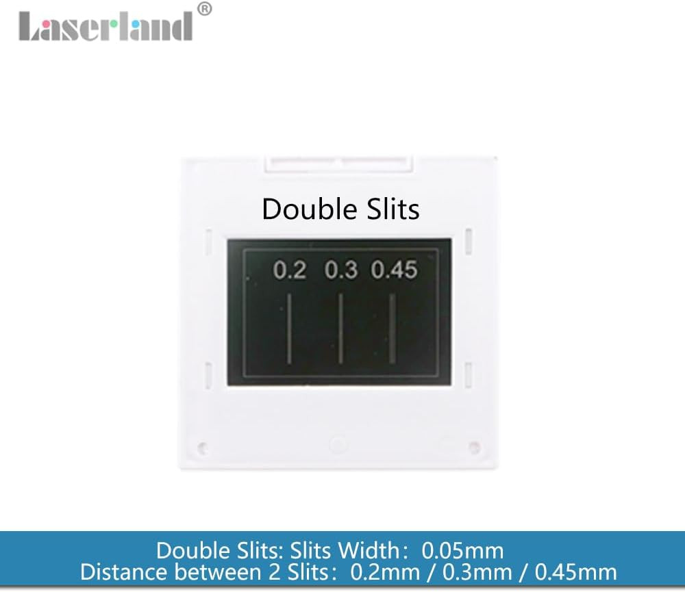 Young's Double-Slit & Single-Slit Optics Experiment Kit Red Light Source 50x50mm