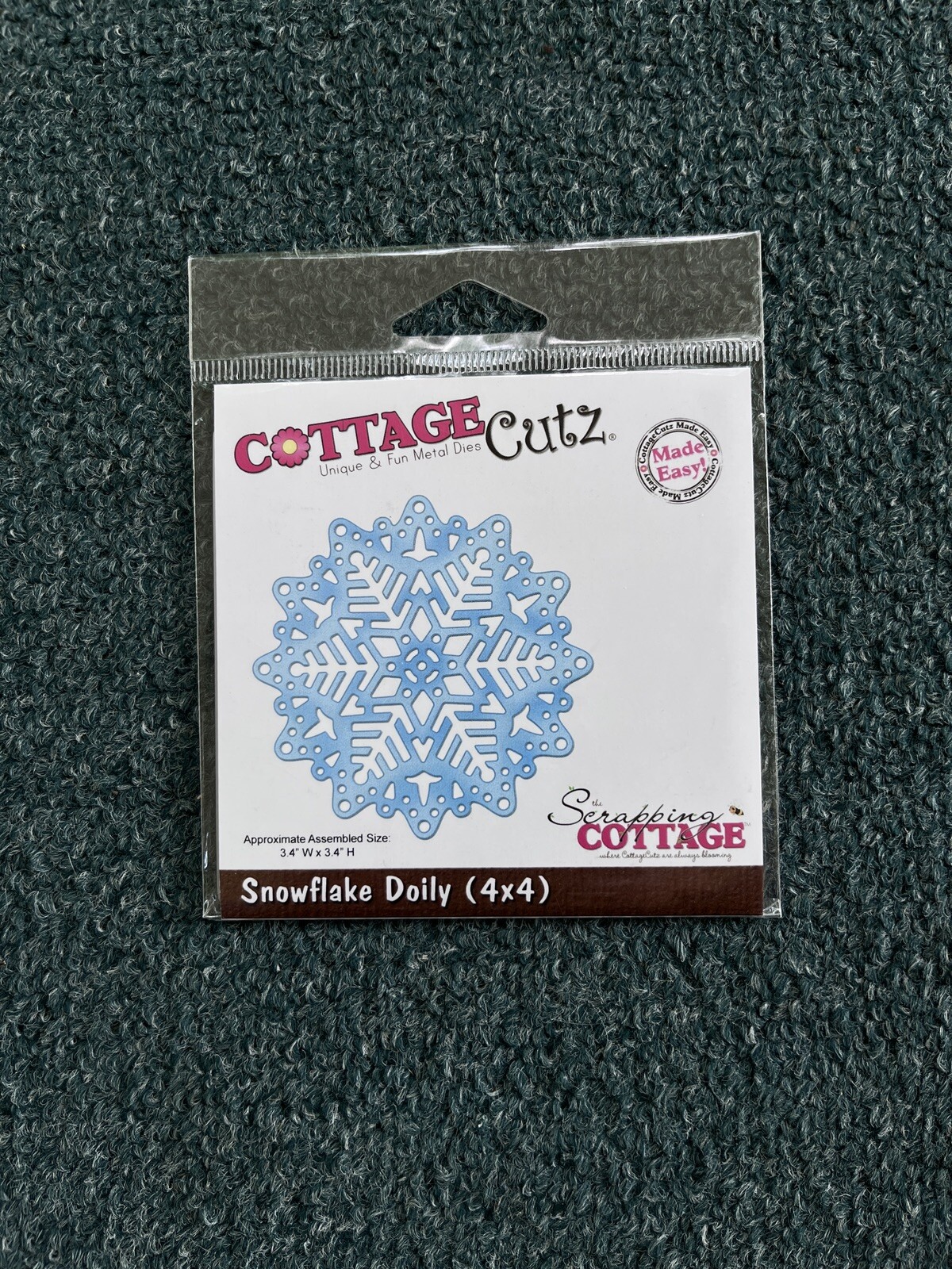 Cottage Cutz Die * Snowflake Doily CC4"x4"-424 *  2011 Retired