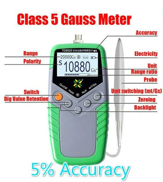 Permanent Magnet Gauss Meter Gaussmeter Tesla Meter Surface Magnetic Field Test