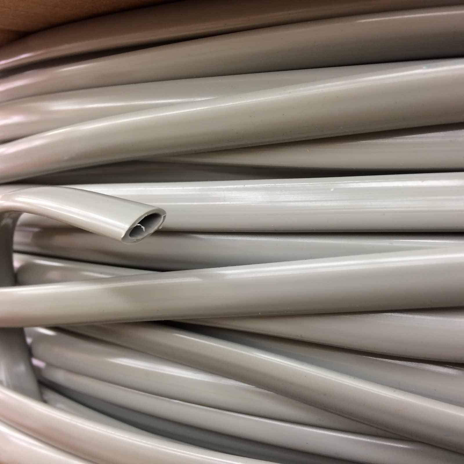 25' Tan Oval Vinyl Hollow Cord Spline Strapping Plastic Retro Beach Chair