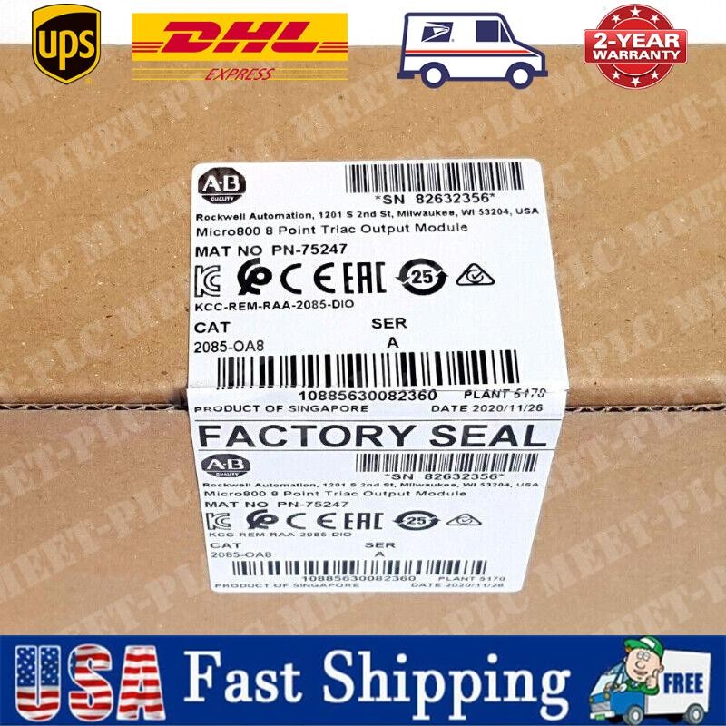 New in Box Allen-Bradley 2085-OA8 Triac Output Module Micro800 8pt US Free Tax