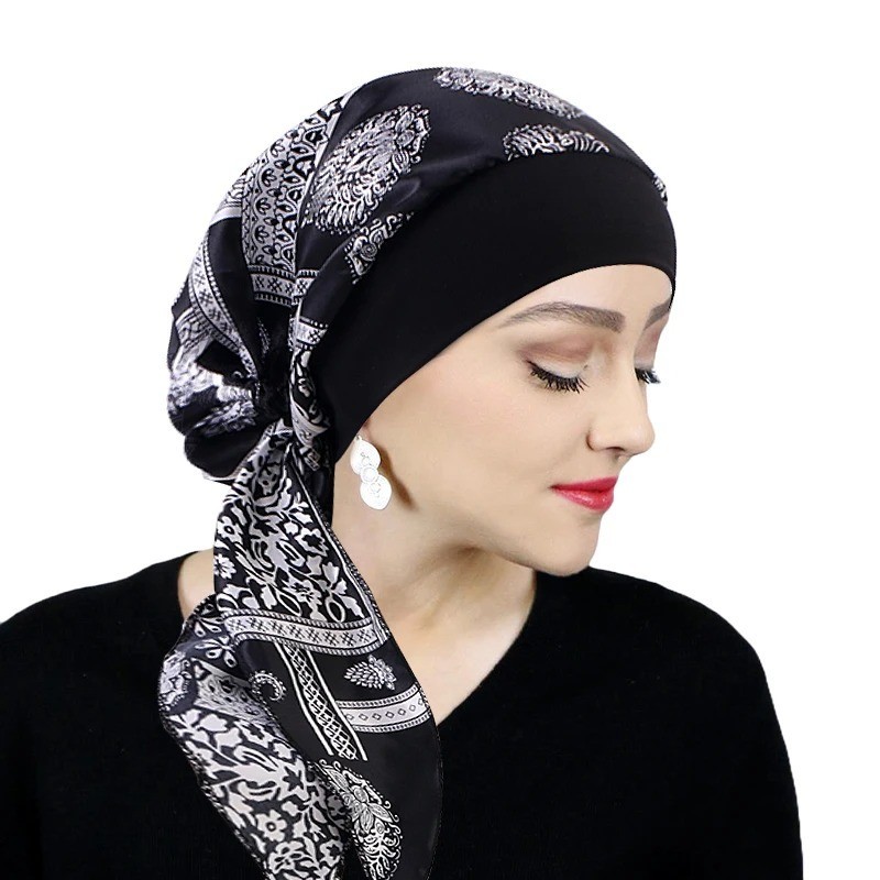 Ashford & Brooks Pre-Tied Bandana Sleep Turban Chemo Head Scarf