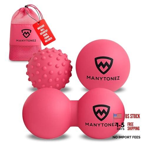 Lacrosse, Peanut, Spiky Ball Set - Medium Firm - Hard Massage Ball Set