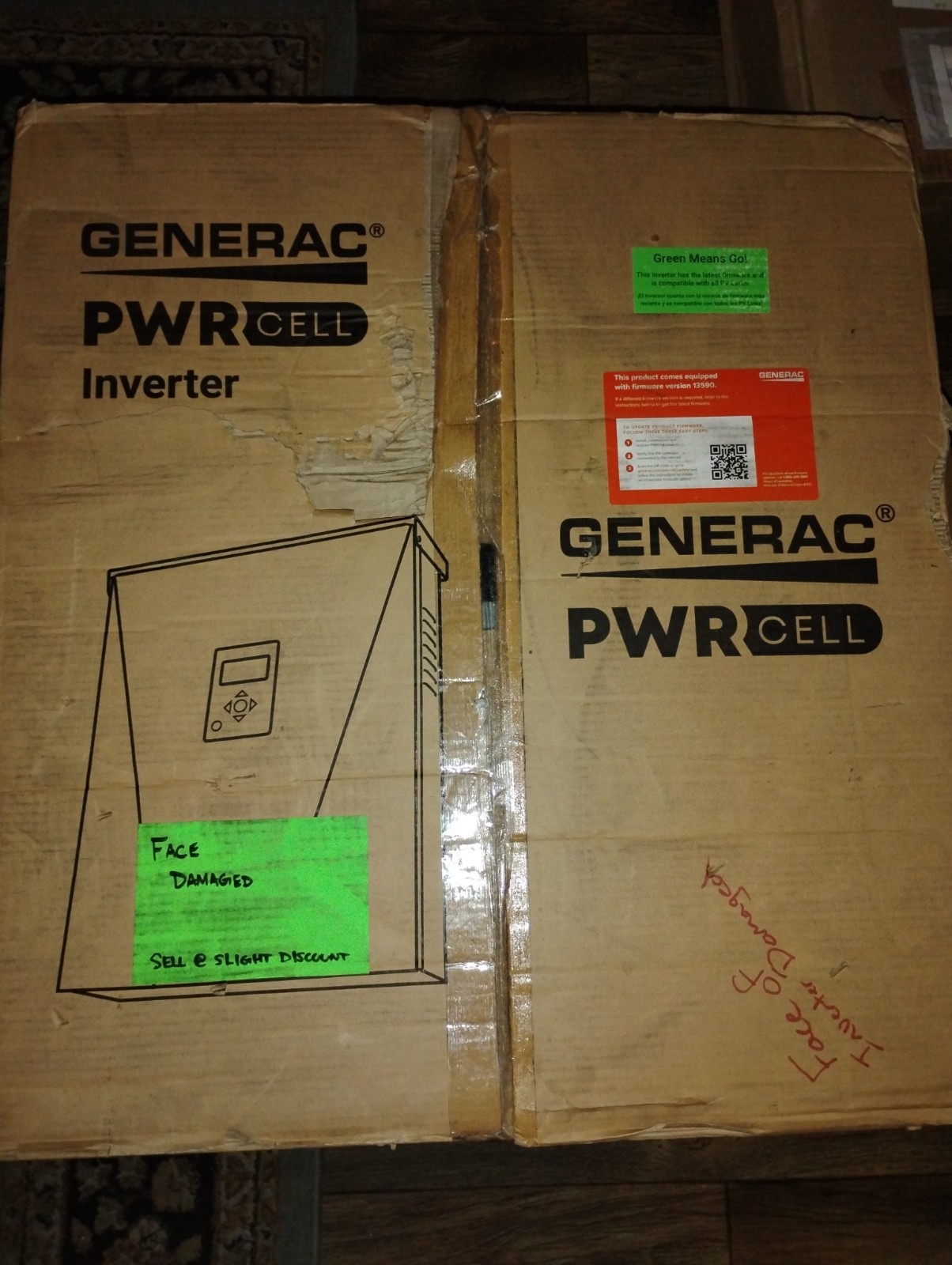 New In Box 240V 2PH Generac PWR Solar 7.6kW 120/240V Cell Inverter XVT076A03
