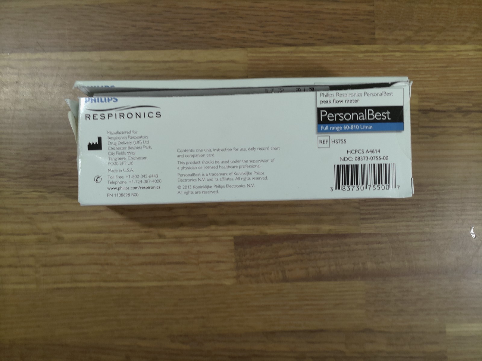 PHILIPS Respironics Personal Best Peak Flow Meter Full Range 60-810 L/min