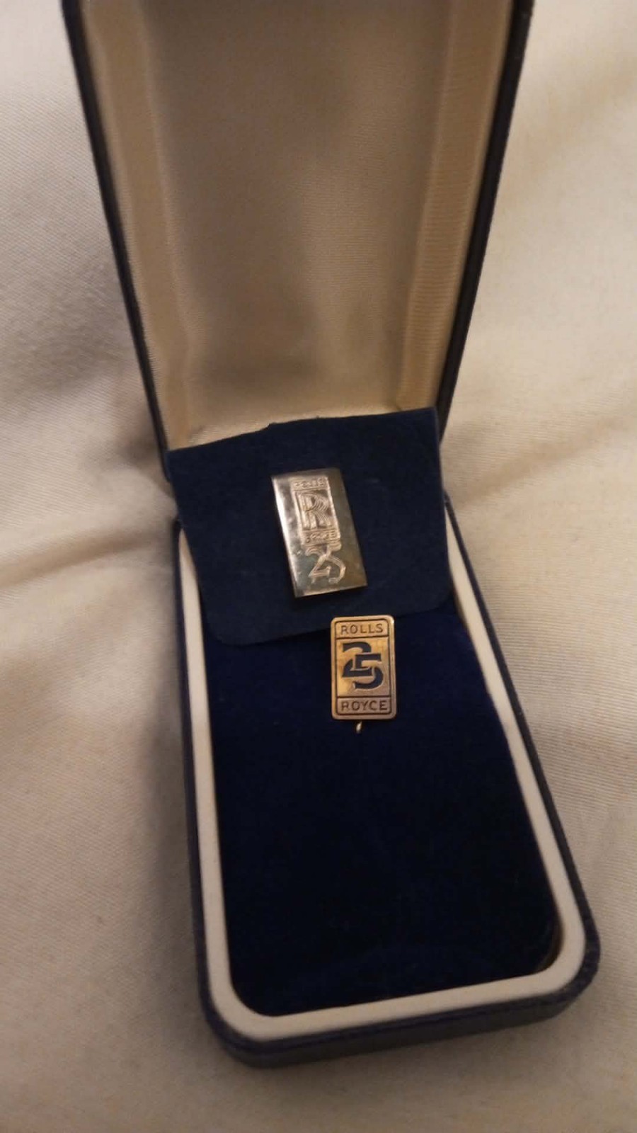 Genuine Rolls Royce Lapel/Tie Pin Badge cufflink 2x set