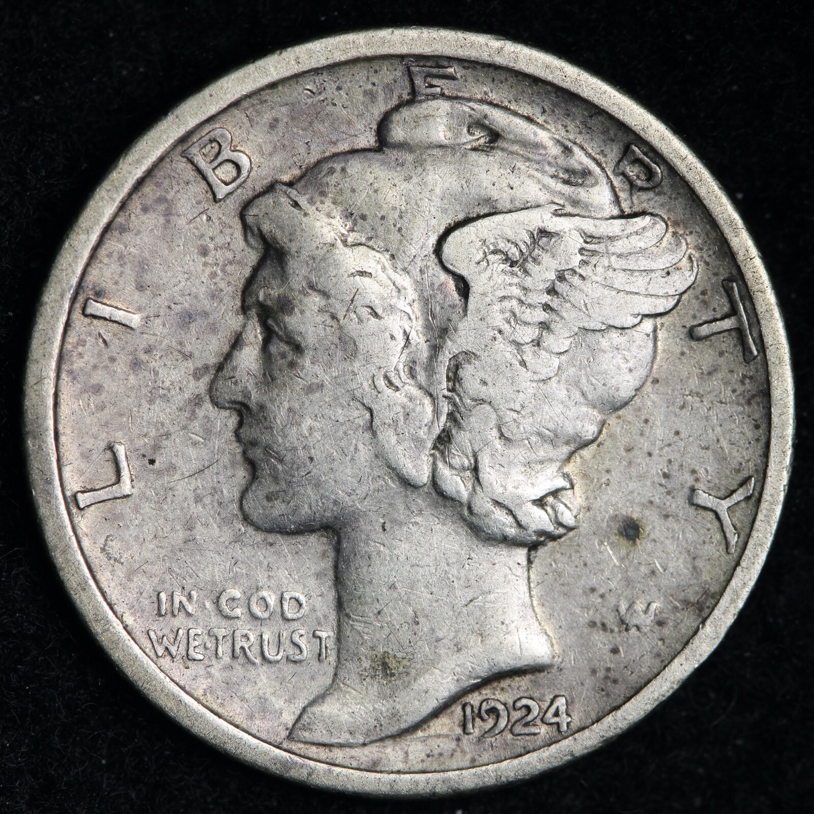1924-D Mercury Silver Dime CHOICE XF E272 STNZ