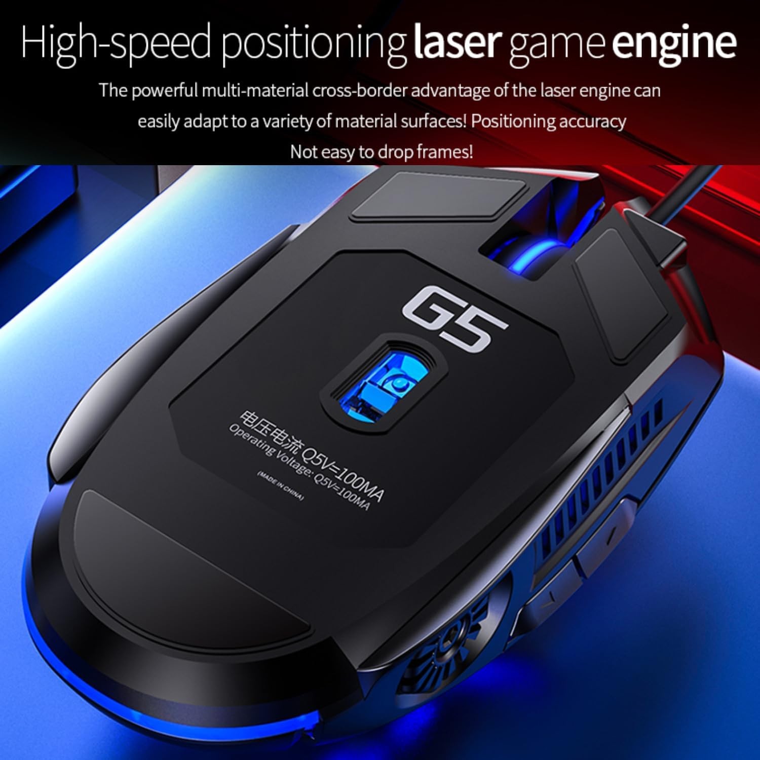 CHONCHOW Gaming Mouse Wired Grey