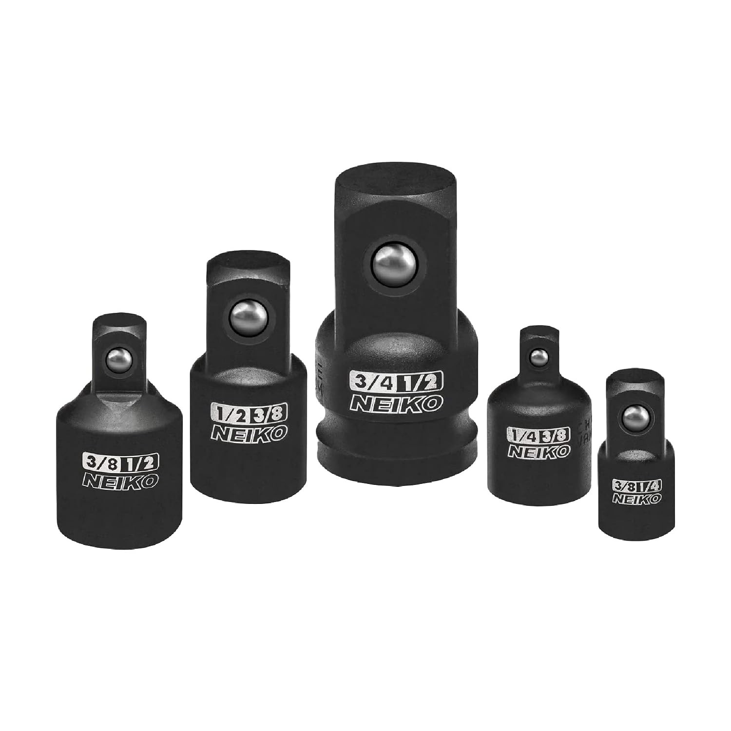 5 Piece SAE Socket Adapter Set Reducer Impact Standard 1/4 3/8 1/2