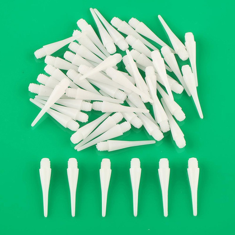 .#*.50-PCS Durable Soft Plastic Tips Points Needles White - ... Hot~ Y1V0
