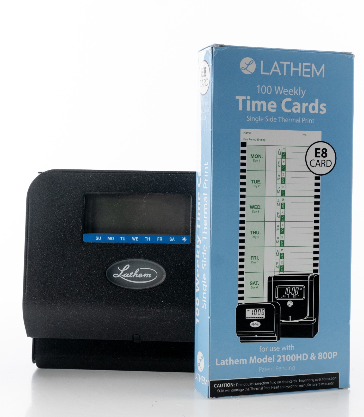 FOR PARTS/REPAIR Lathem Thermal Time Recorder 800P V3.0 w/ 99 Weekly Timecards