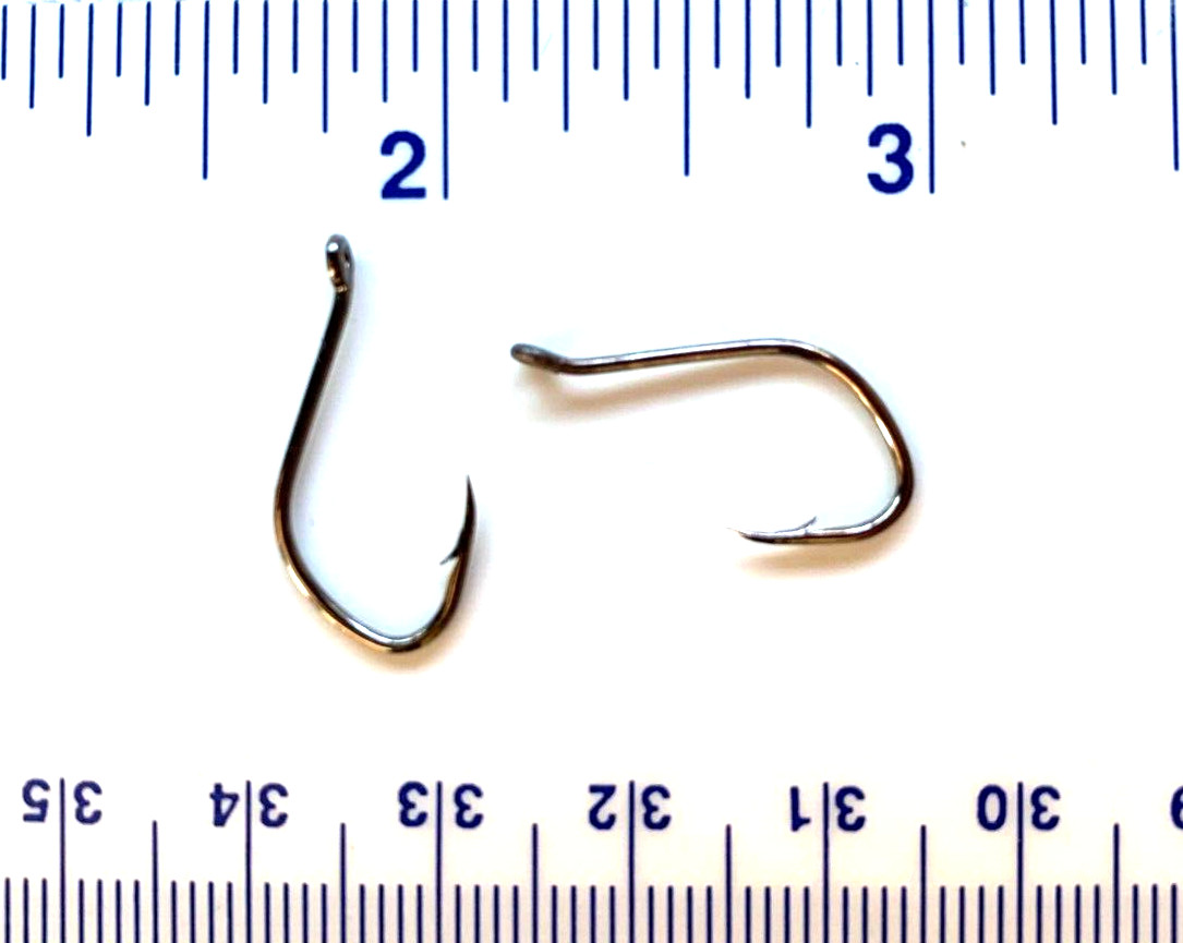 100 VMC 7356 7356BN Black SureSet Dropshot Fish Hooks - size 2