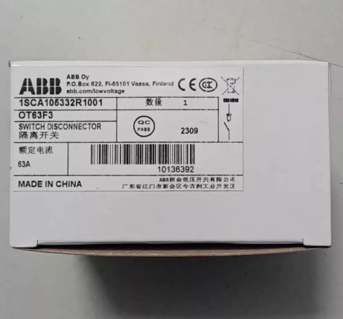 1PCS New ABB OT63F3 Switch Disconnector 1SCA105332R1001 Free delivery