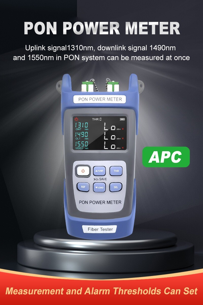 Portable OLT/FTTX ONT 1310nm/1490nm/1550nm PON Power Meter Optical Fiber Tester