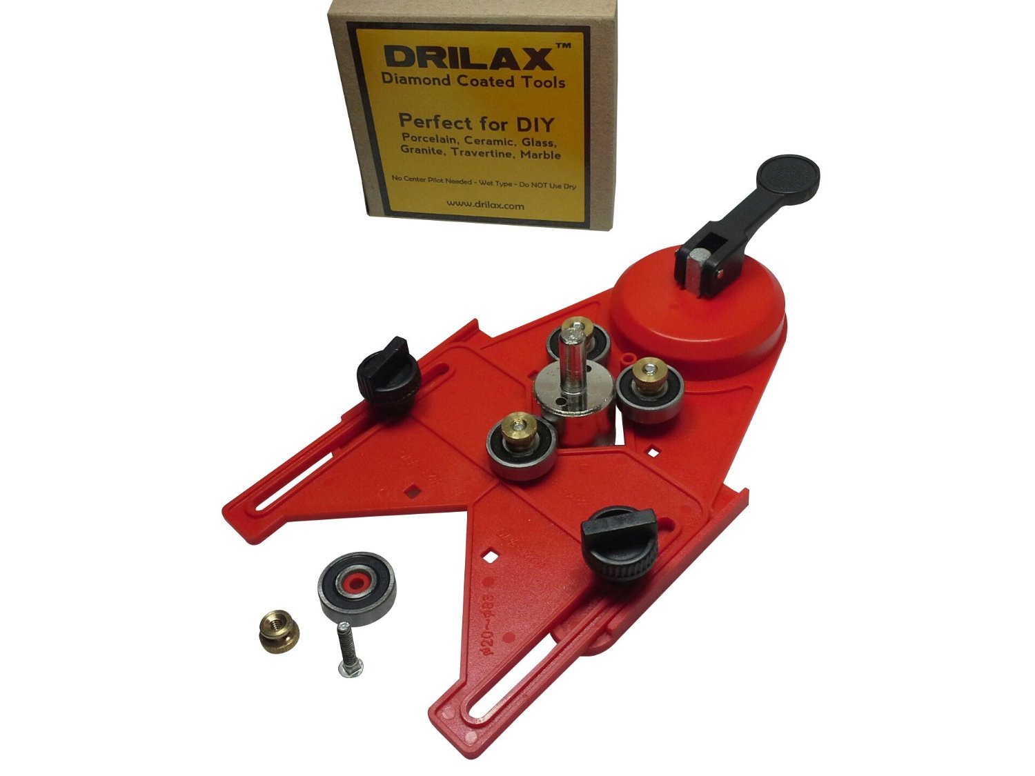 Used Drill Bit Hole Saw Guide Jig Fixture Vacuum Suction Base Cooler Input