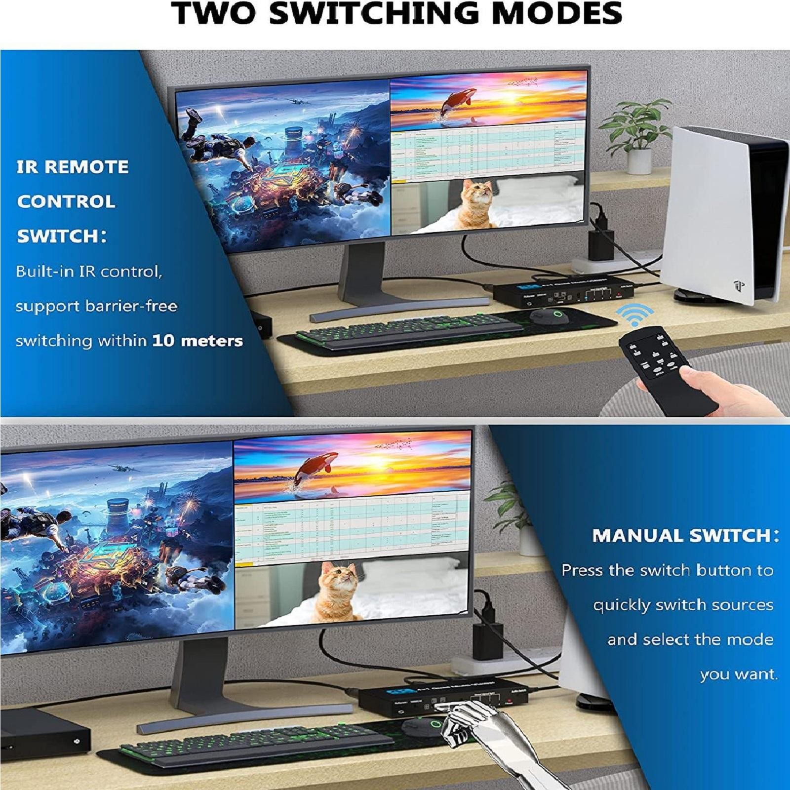 4K HDMI 4x1 1080P Multi-Viewer Seamless Quad Screen Real Time Remote Splitter g