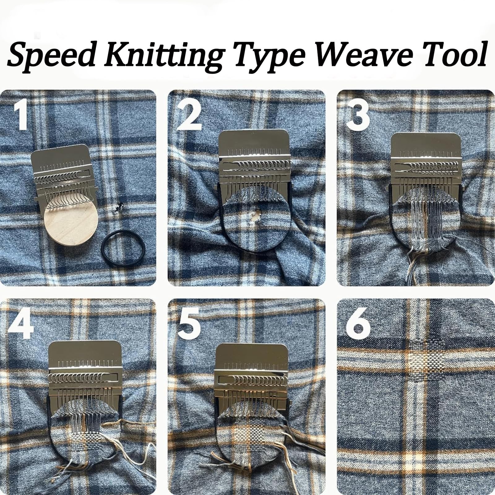 Patchmaker 2.0 Kit, Mini Loom for Beginners, Portable Patch Darning Kit, Patc...