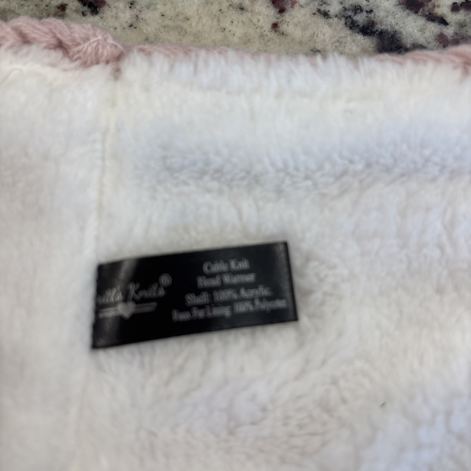 Britts Knitts Cable Knit Head Warmer Pink