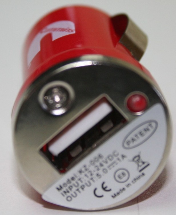 Cummins cell phone charger adapter power outlet usb cigarette lighter red
