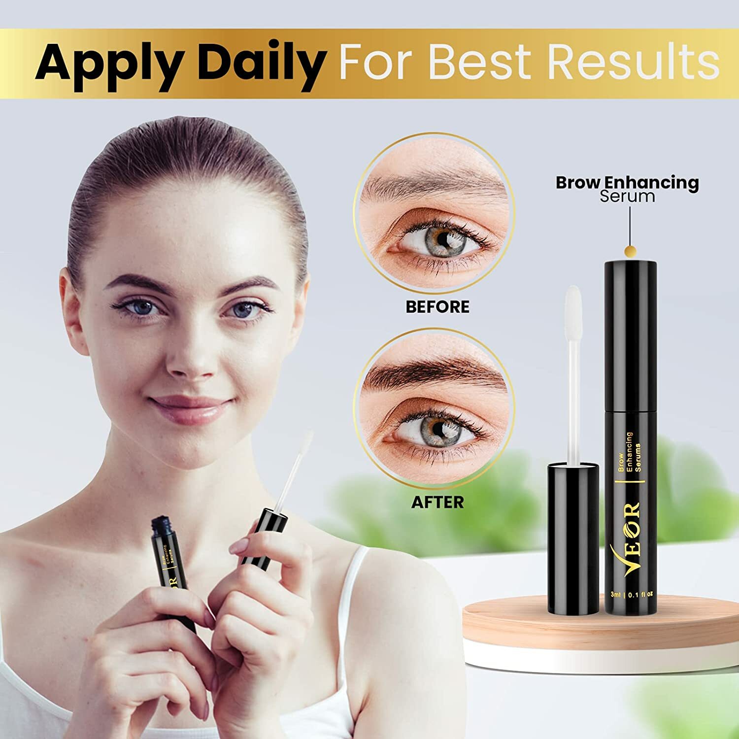 EYEBROW & EYELASH GROWTH SERUM GIFT - LONGER & THICK EYELASHES & EYEBROWS