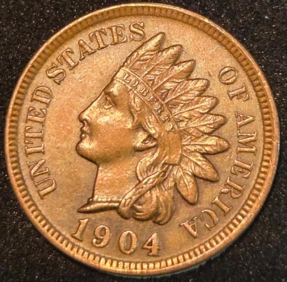 1904 Indian Head Cent - Lightly Circulated RD/BN