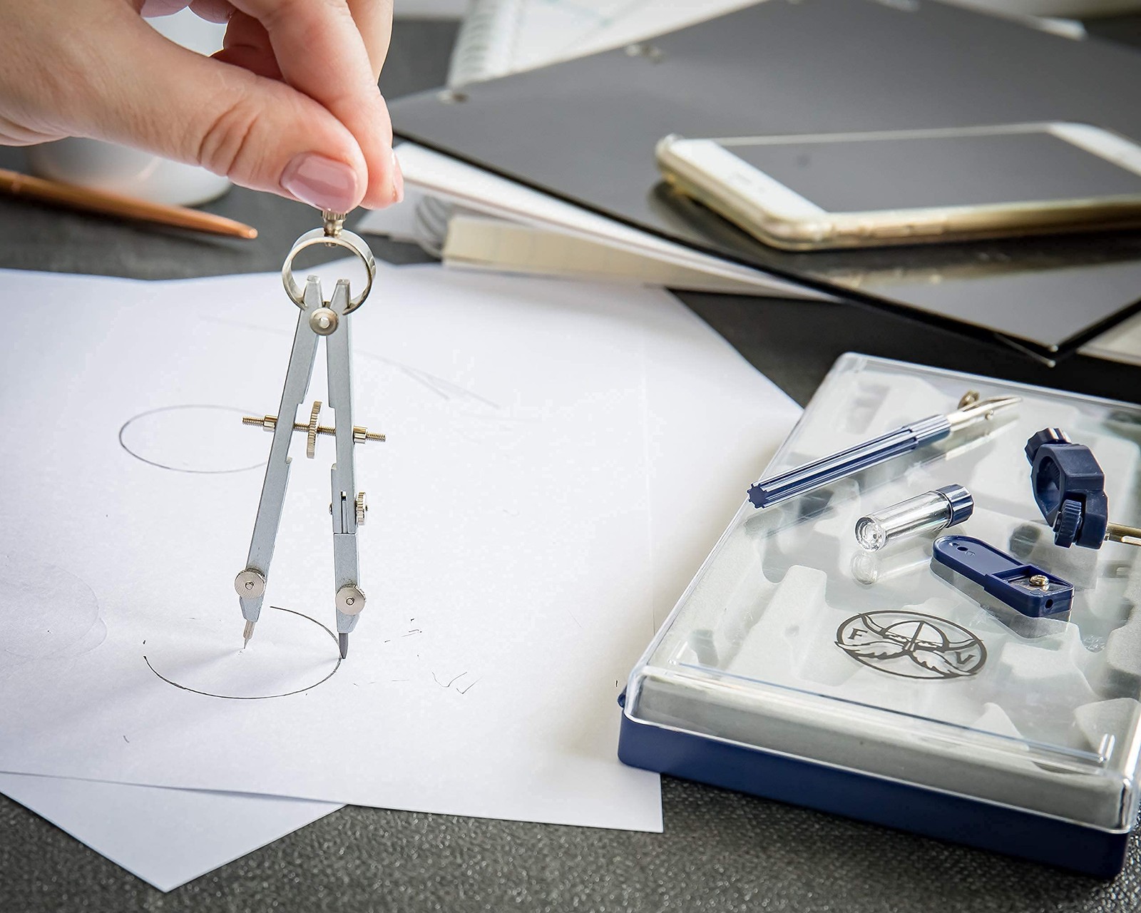 Drafting Compass for Geometry Set - Drawing for...