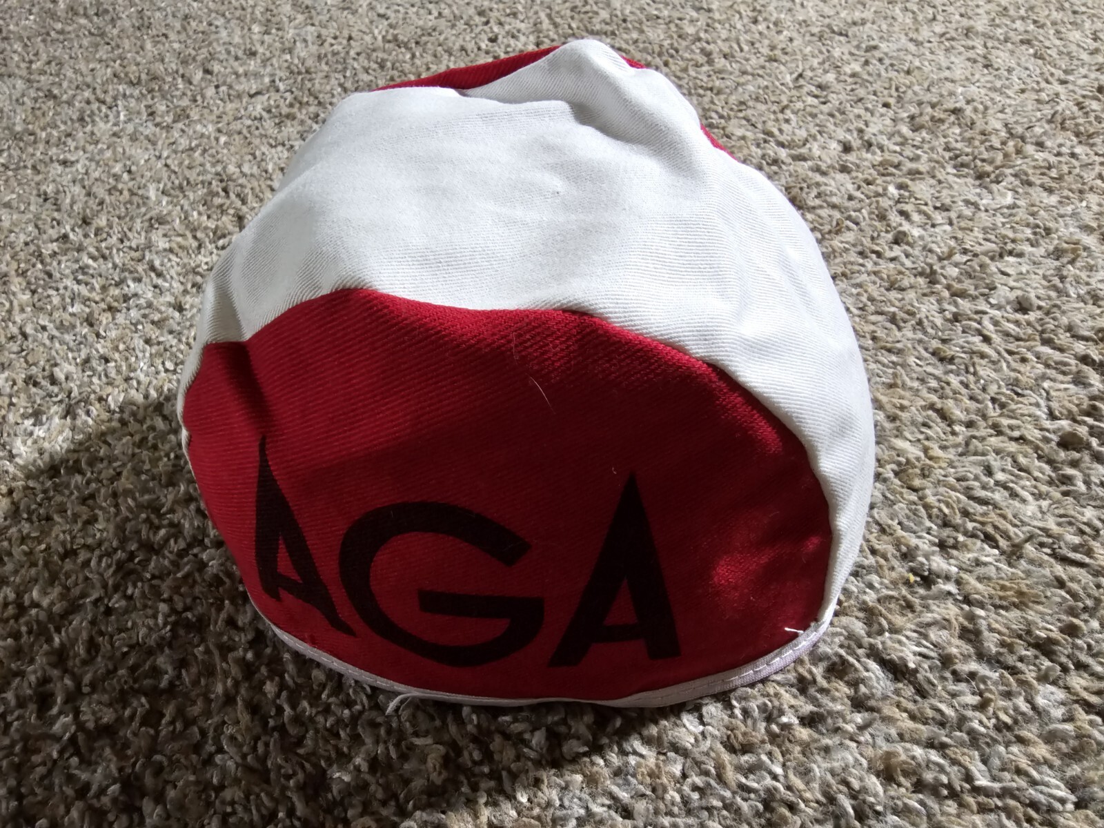 AGA cycling cap Made In Canada Red White