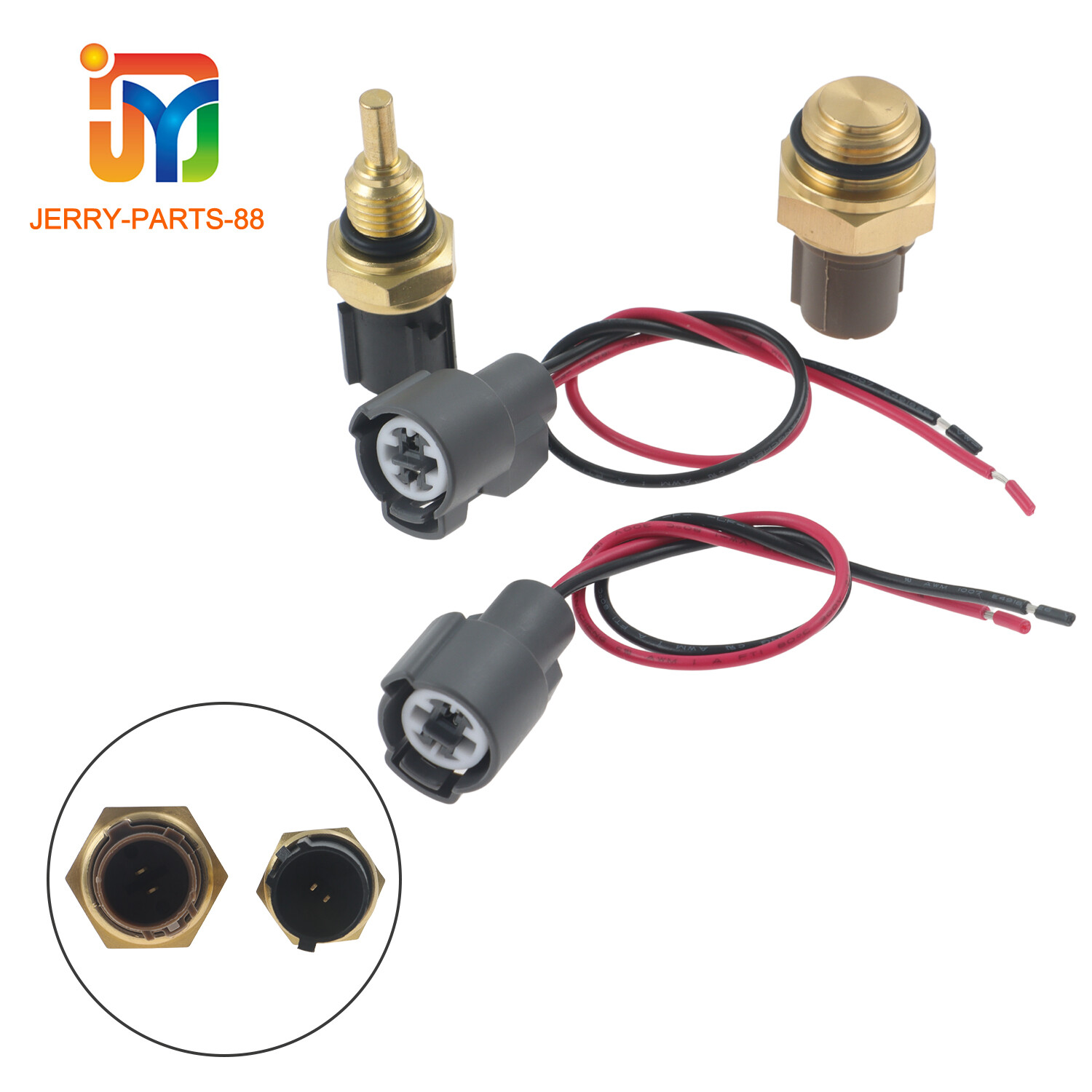 Cooling Fan Control Switch & Coolant Temperature Sensor with Wire Plug for CR-V