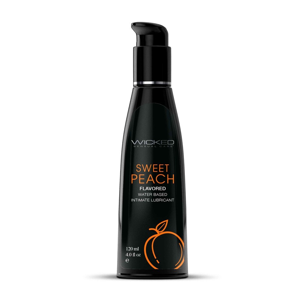 Wicked Aqua 4oz Sweet Peach - Flavored Personal Lubricant Lube