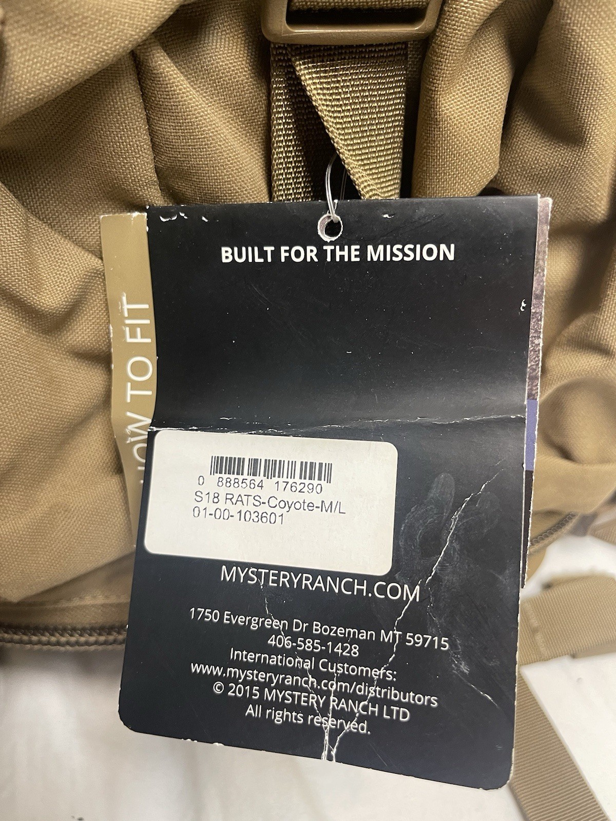 Mystery Ranch RATS pack Coyote M/L