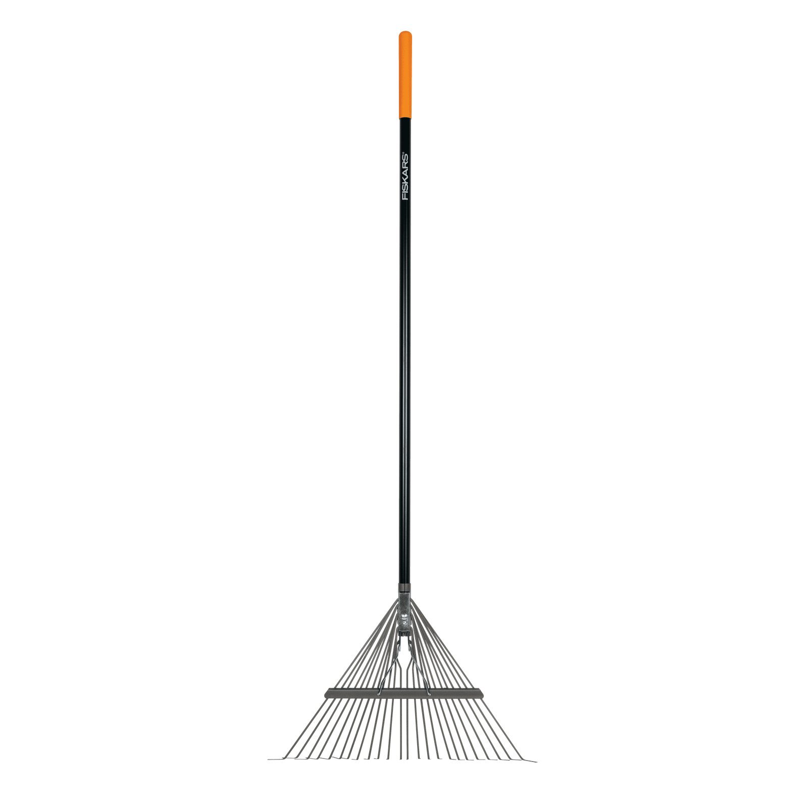Fiskars Garden Rake, Metal Tine Leaf Rake with Fiberglass Handle, 62", Black