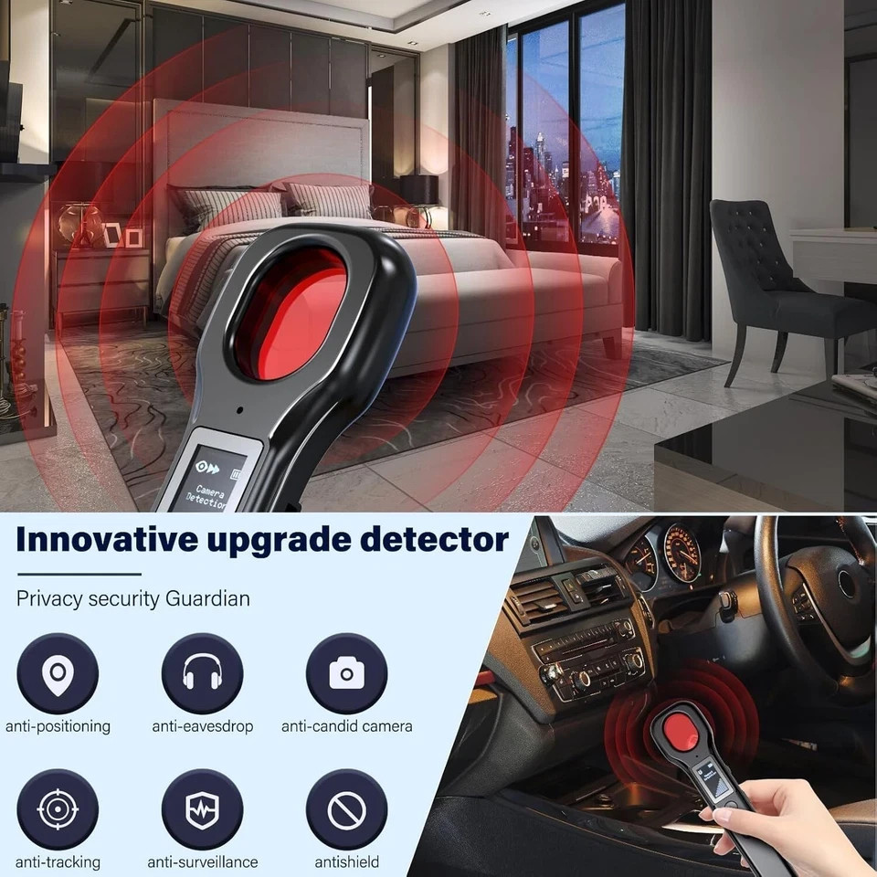 Hidden Camera Detector, GPS Tracker Detector, Anti Spy RF Detector, Bug Detector