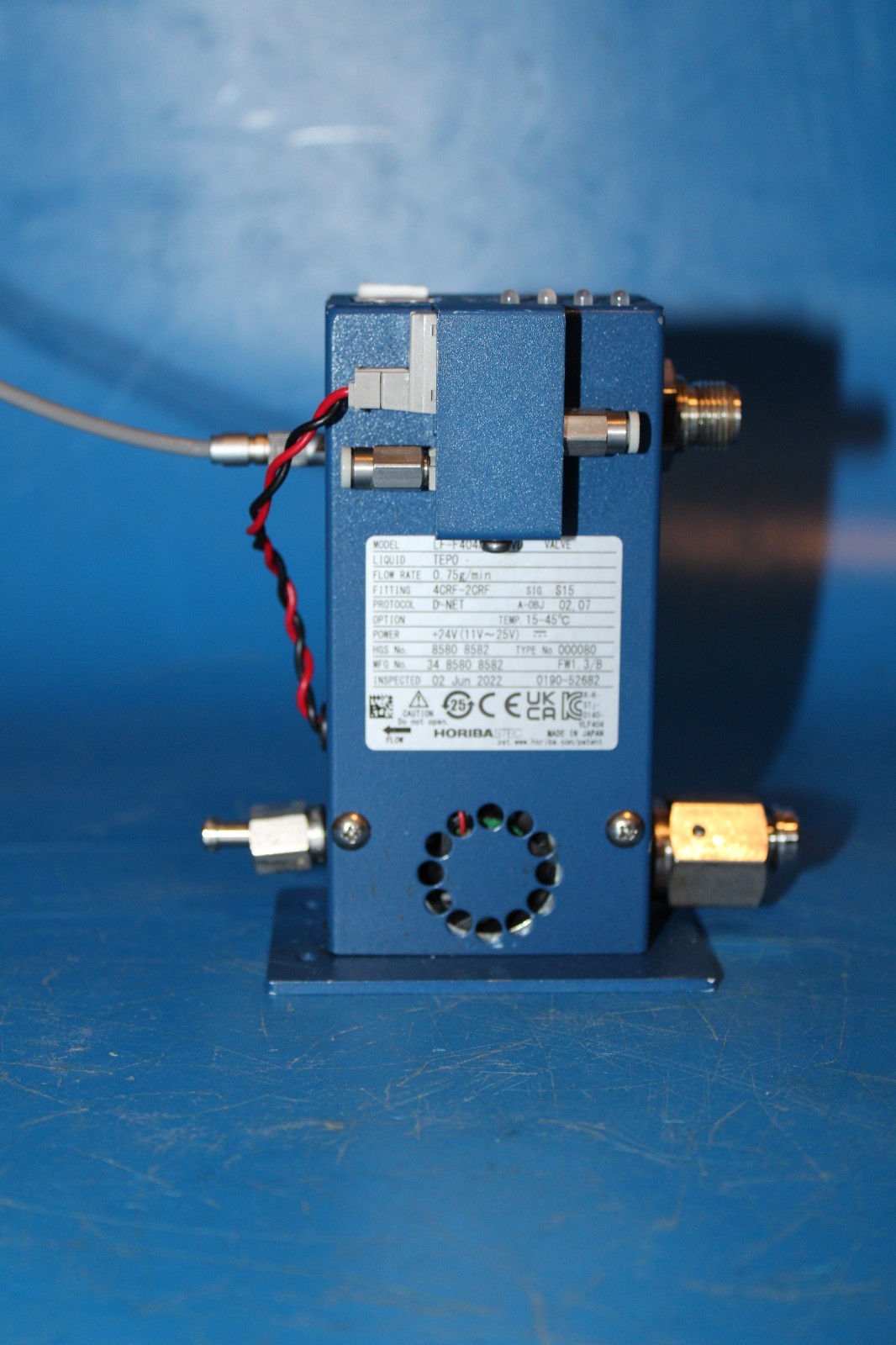 HoribaSTEC LF-F404M-A-EVD Flow Control, Tepo 0.75g/min, AMAT 0190-52682, 000080