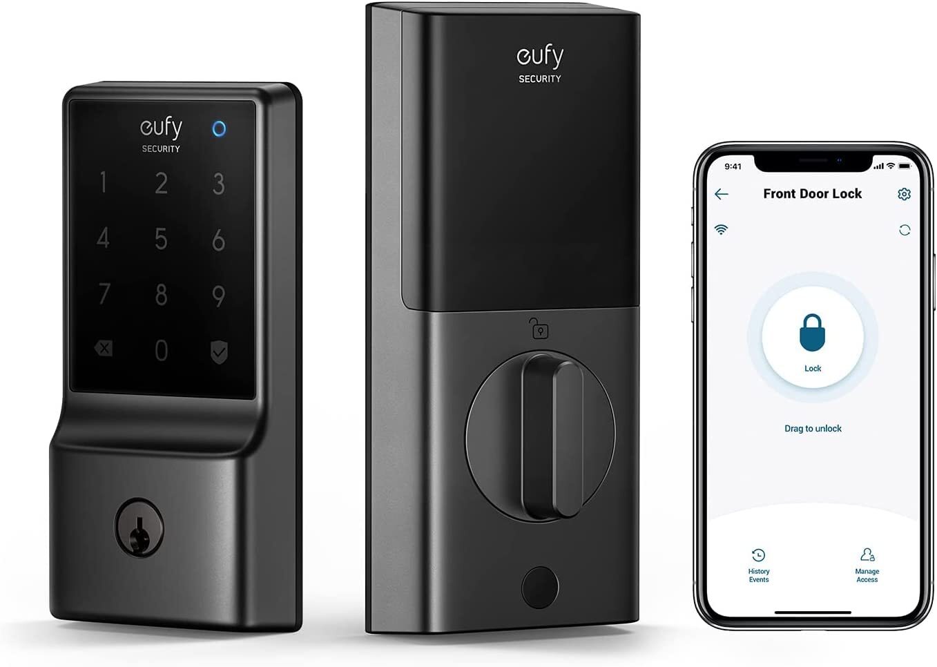 eufy Security C210 WiFi Smart Lock - Keyless Entry, Touchscreen Keypad, App Cont