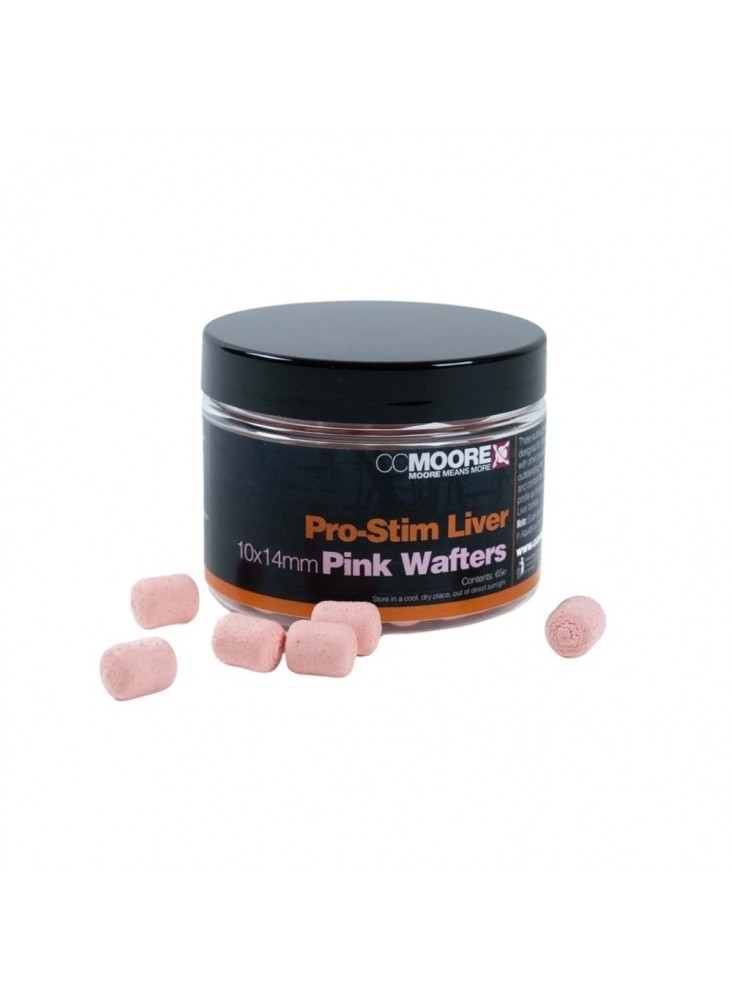 CC Moore Pink Wafters 10x14mm Pro Stim Liver Carp Fishing Dumbell Hookbait