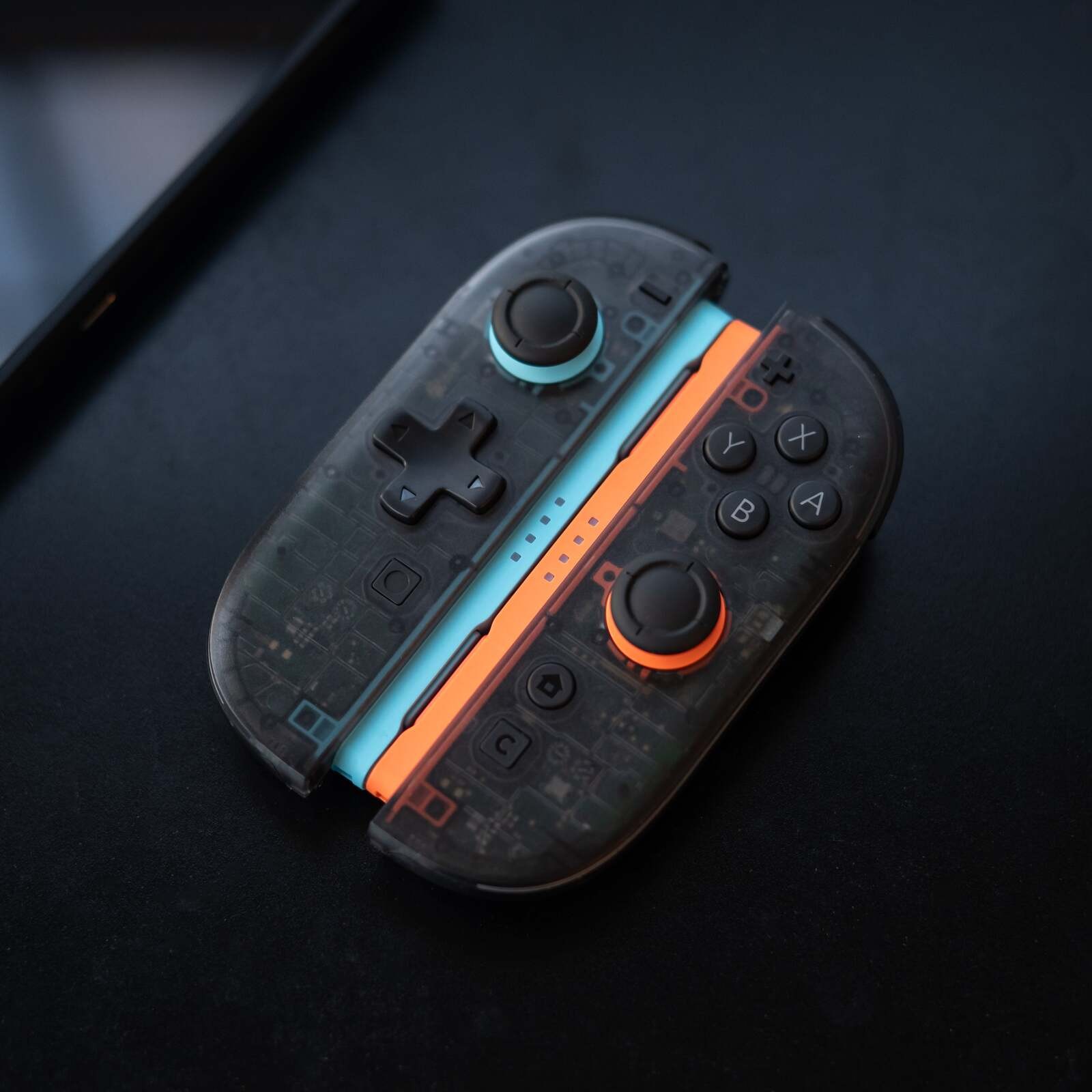Smoke Ghost Joy-Cons for Switch 2 Custom Retro Clear Edition