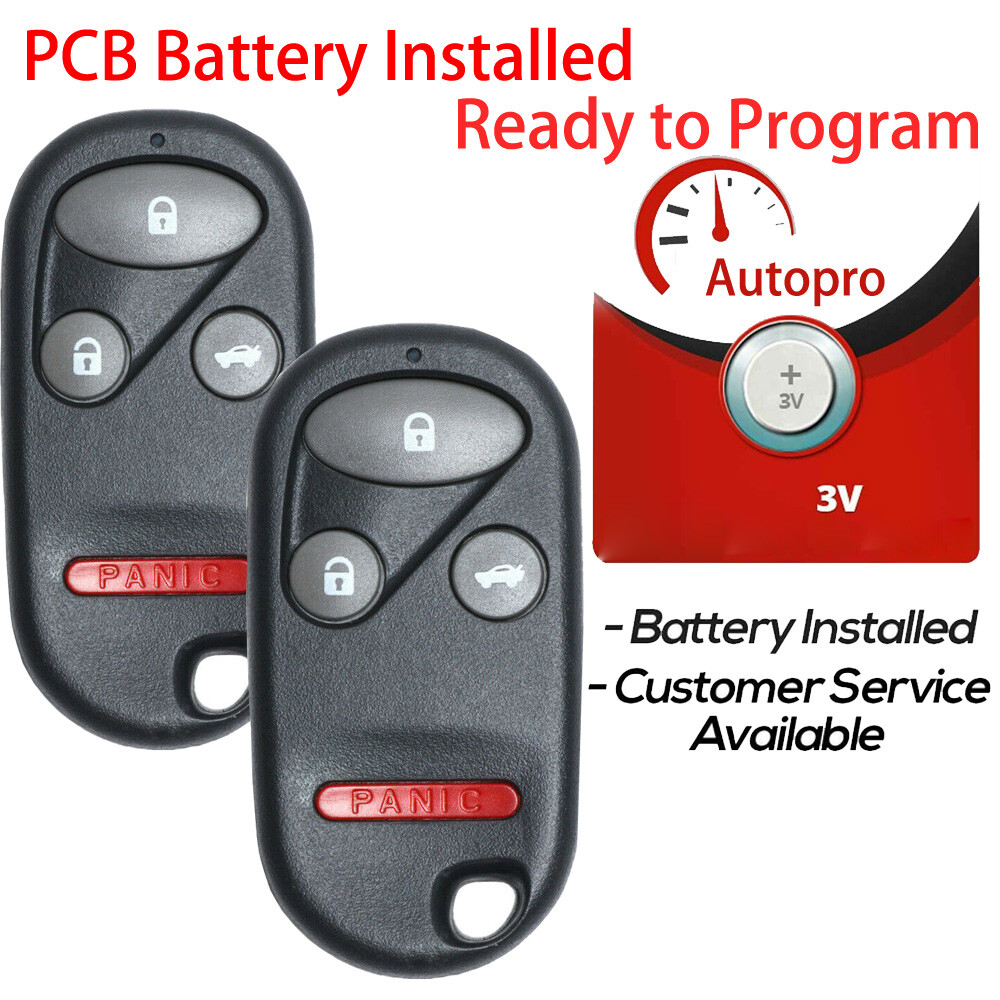 2 For Honda Accord 1998 1999 2000 2001 2002 Keyless Remote Control Car Key Fob