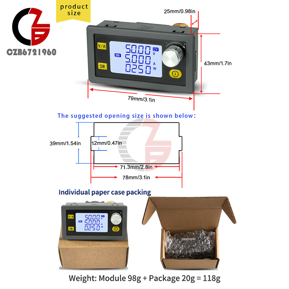 CNC Adjustable DC Voltage Regulator Constant Voltage Current Repair Buck Module