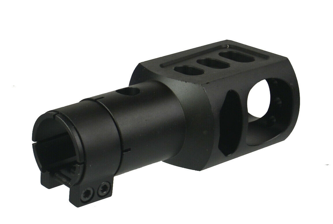 Tactical Mossberg 500 Slip Over Clamp On Muzzle Brake Recoil Reducing, Aluminum