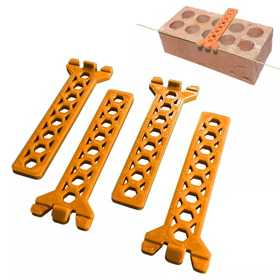 4 x Tingle brick wall building string line holder twigs use with corner blocks