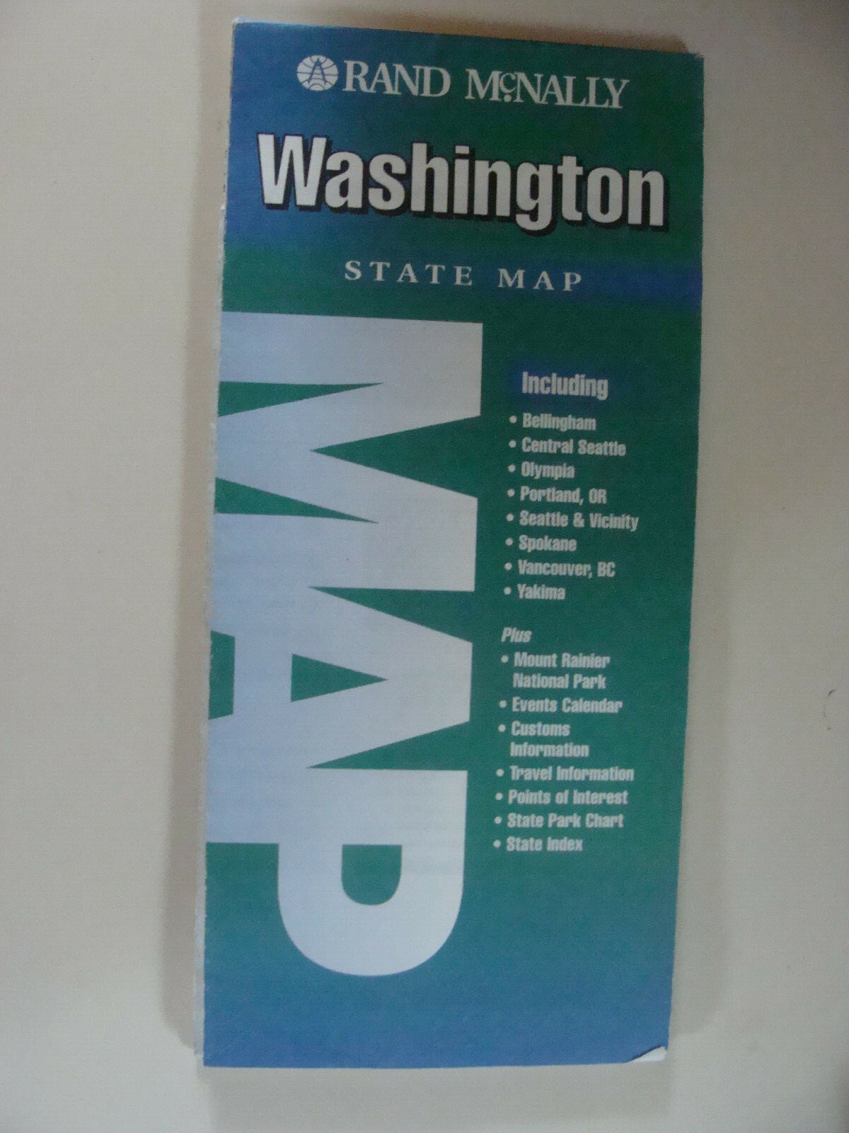 Washington State  Map 1998 Rand McNally