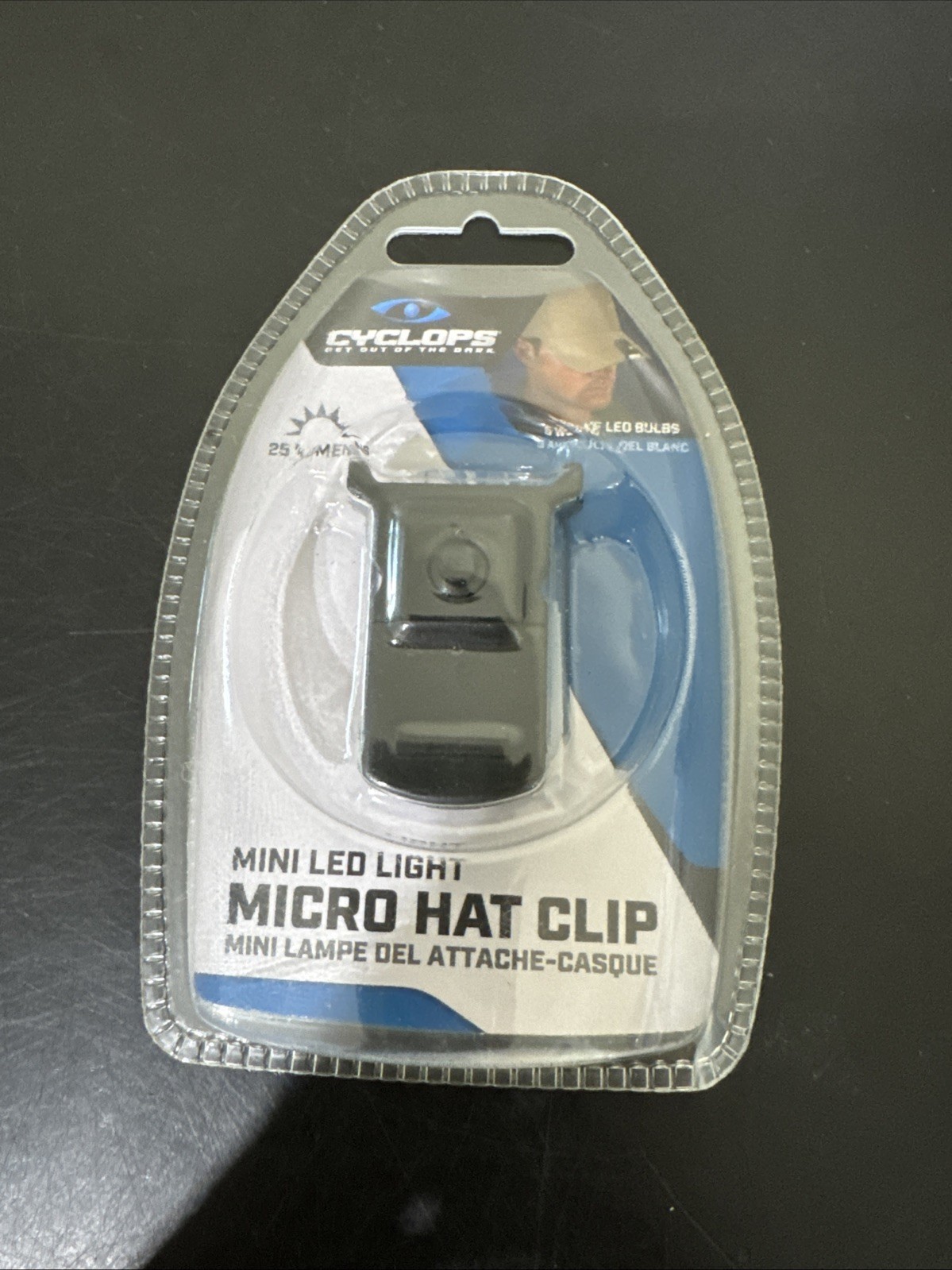 Cyclops Micro 10 Lumen Hands Free Clip-On Cap Headlamp W/ 5 LED Bulb White